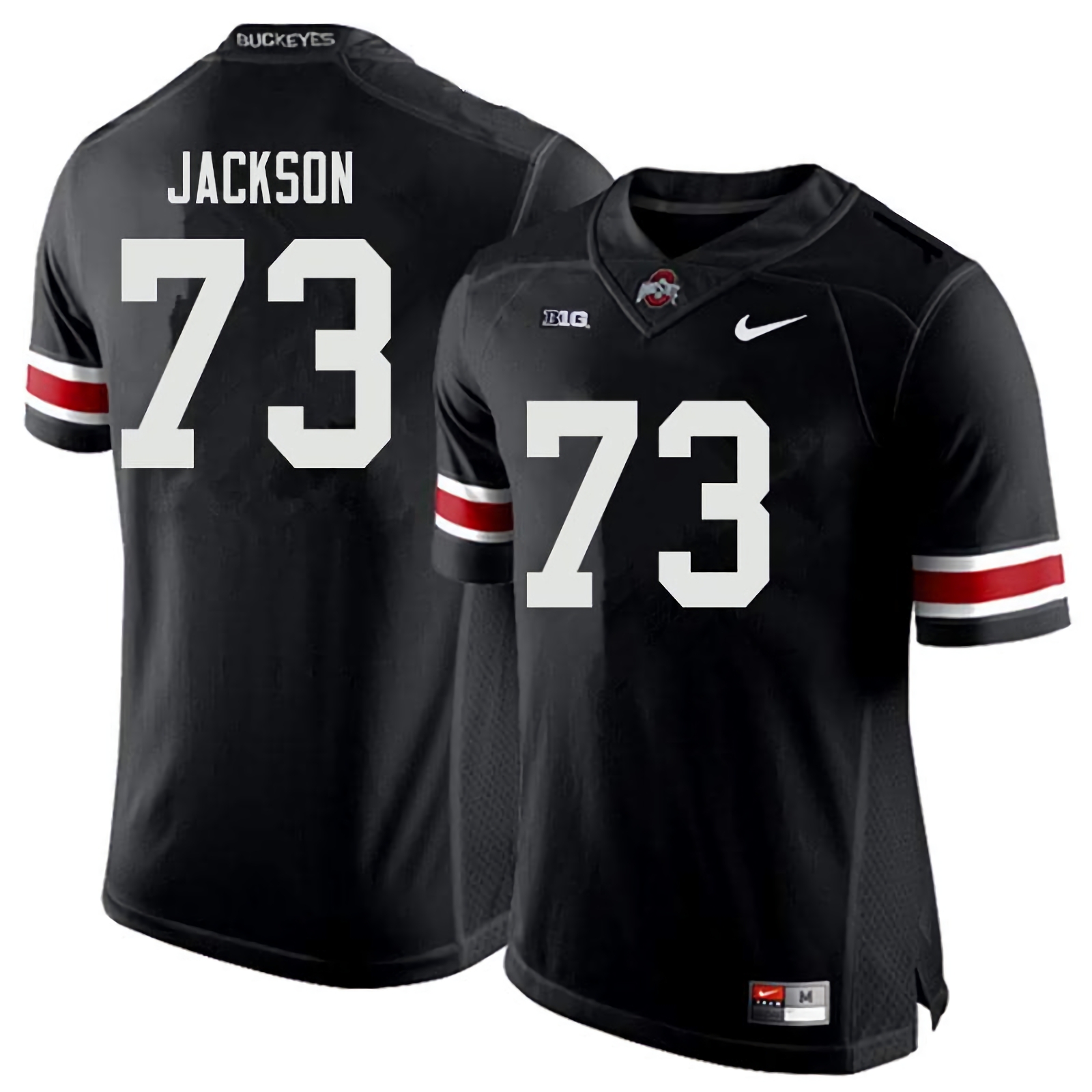 Jonah Jackson Ohio State Buckeyes Men's NCAA #73 Nike Black College Stitched Football Jersey AWC2456RK